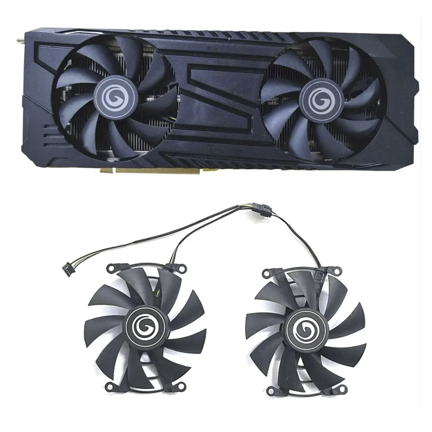 

Brand new 2 FAN 4PIN FB09015M12LPA 50HX GPU fan for GALAXY CMP 50HX BULK CMP 50HX PCI-10GB GDDR6 320BIT graphics card