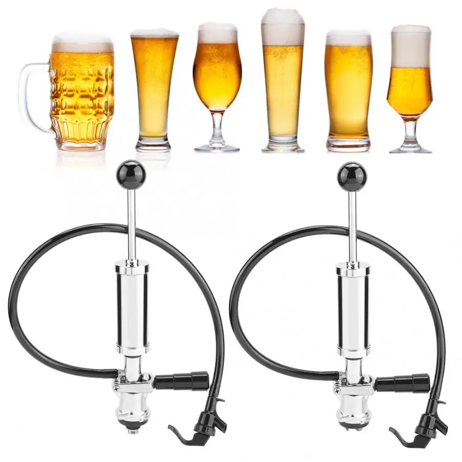 

4 In 1 Heavy Duty Beer Keg Tap Pump with Squeeze Trigger Homebrew Draft Beer Picnic Tap Party Pump