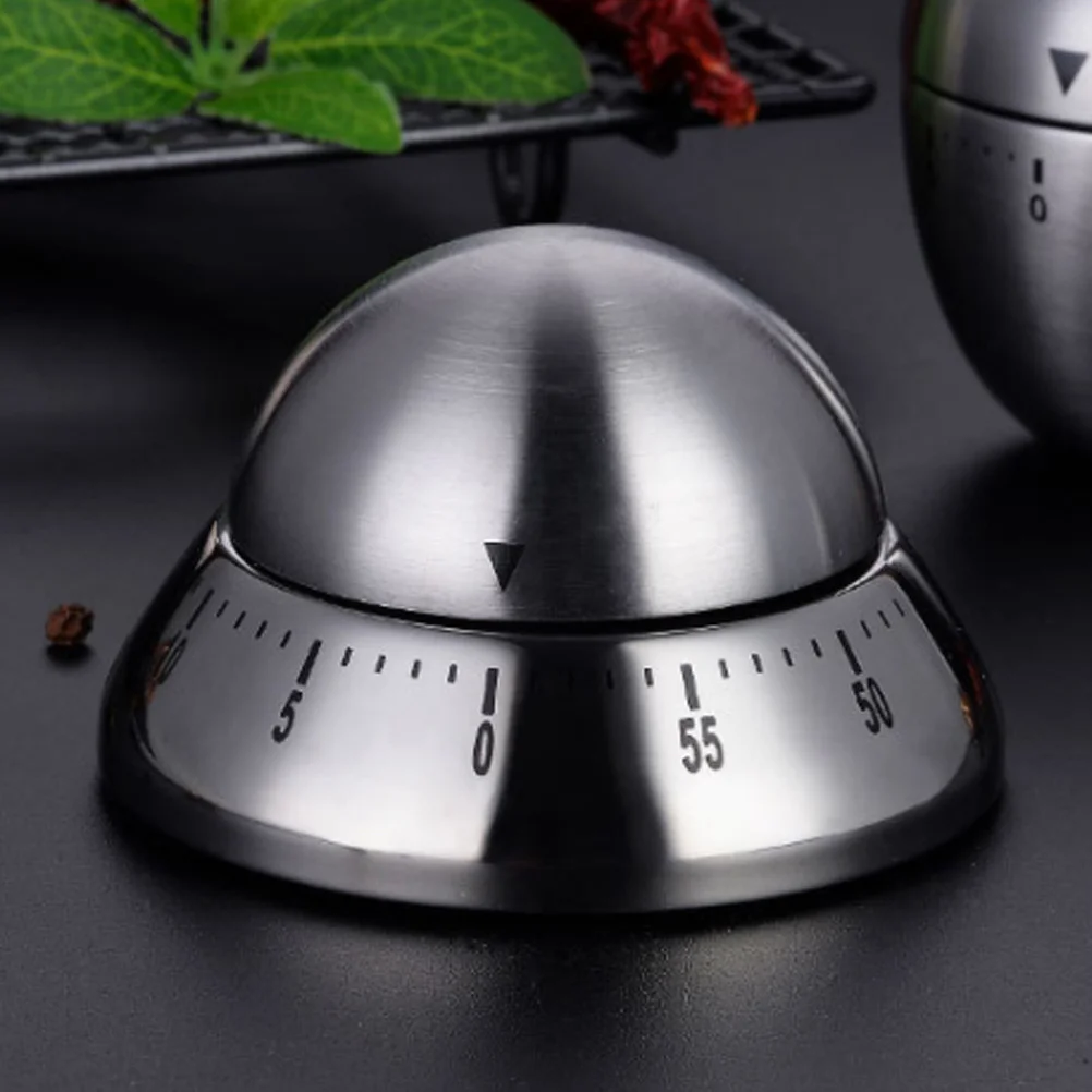 

Flying Saucer Timer Stainless Steel Modern Kitchen Countdown Timer for Cooking Baking Roasting with Precise Time Control Silver