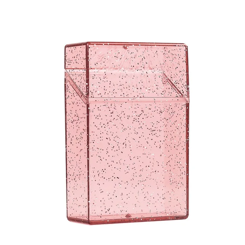 Glitter Anti‑Pressure Storage Box Wrinkle Resistant Waterproof Holder Case Clear Stylish Holder Box Anti-Dust Smoking Accessory