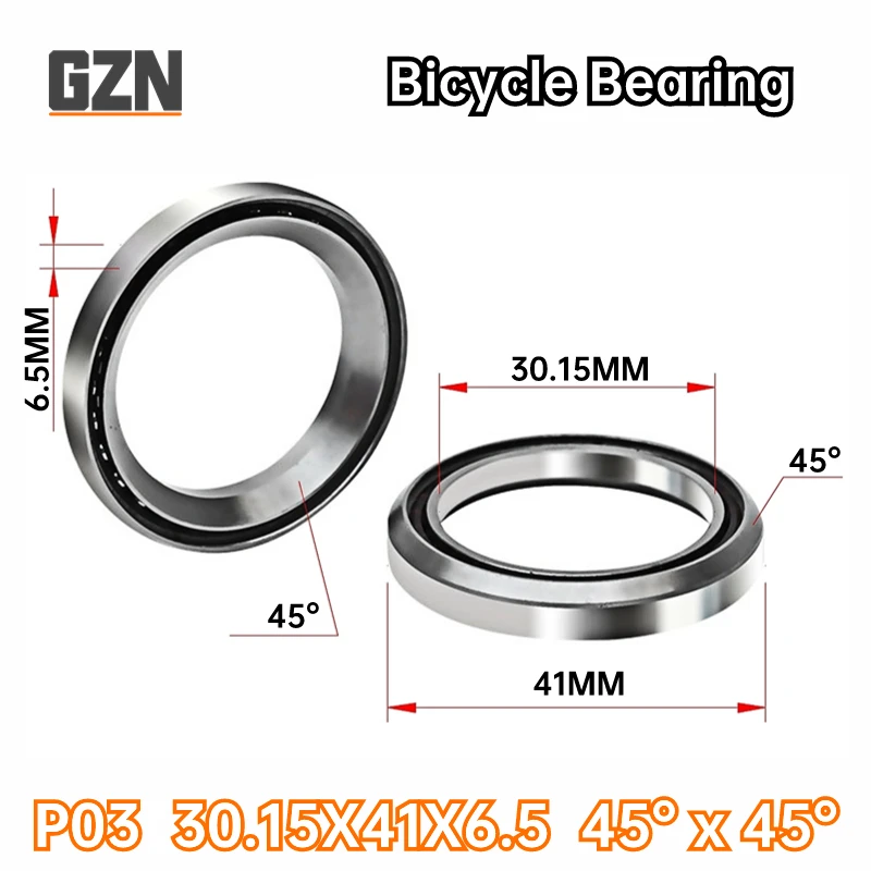 1PCS MH-P03 30.15x41x6.5 45°x45° Bicycle Front Folding Bearing Center Shaft Bicycle Bowl Group Bearing Perin Repair Parts