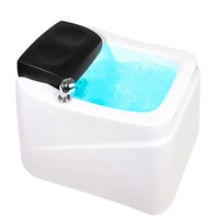 Luxury Pedicure Spa Chair, Nail Salon with Massage Function, Salon Furniture Comfortable, Adjustable Seat Back Black Surface