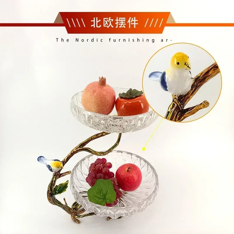 Transparent Glass Fruit Plate, Small Exquisite Home Snack Candy Front Desk Melon Seed Fruit Plate