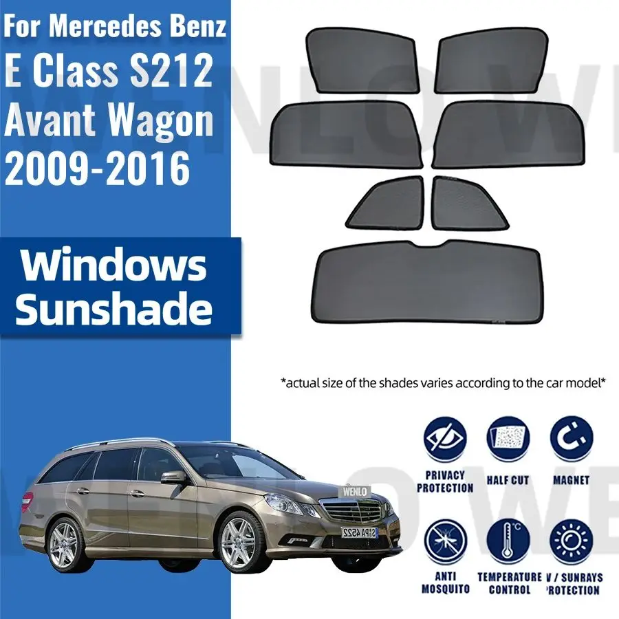 

For Mercedes Benz E Class W212 S212 Estate Wagon 2010-2016 Car Sunshade Front Rear Windshield Curtain Side Window Sun Shade