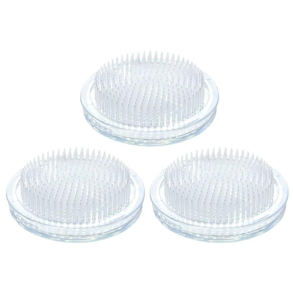 

3pcs Floral Fixation Base Clear Plastic Arranger Reusable Pin Holder For Flower Arrangements Plant Decoration Stable