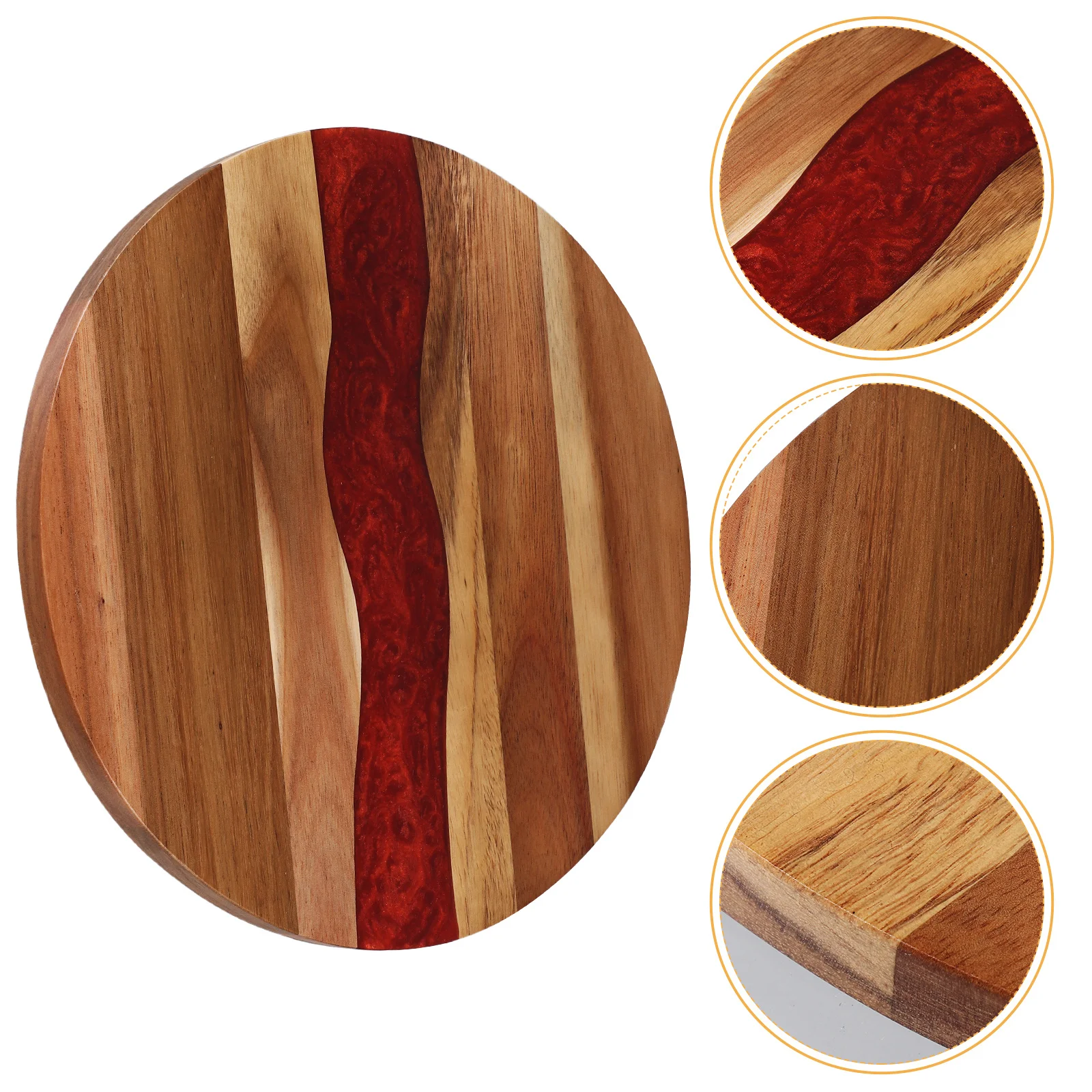 

Round Wood Cutting Board For Kitchen Multi-Functional Vegetable Meat Fish Chopping Serving Board Hardwood Circular