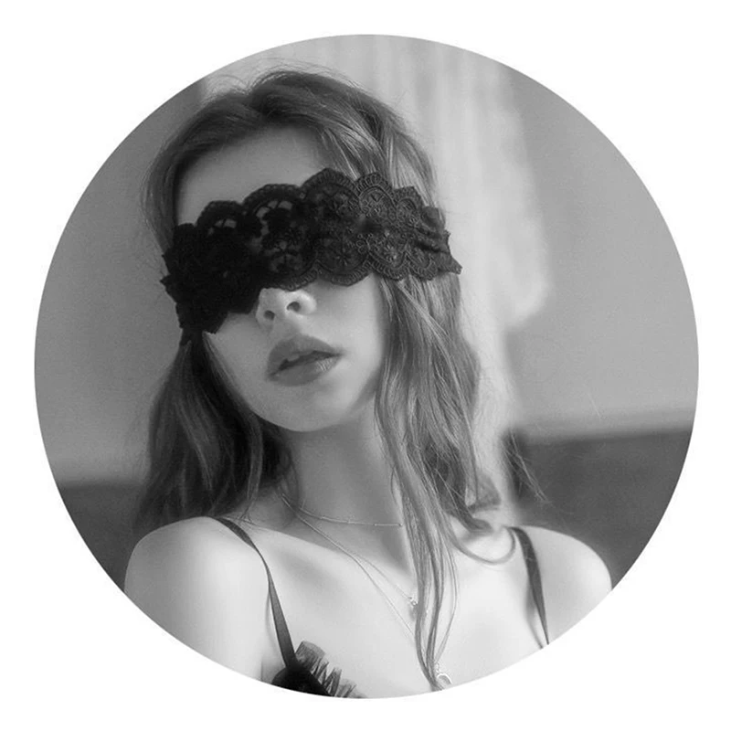 Women Sexy Lace Transparent Mask Black White Cosplay Costume Erotic Accessories