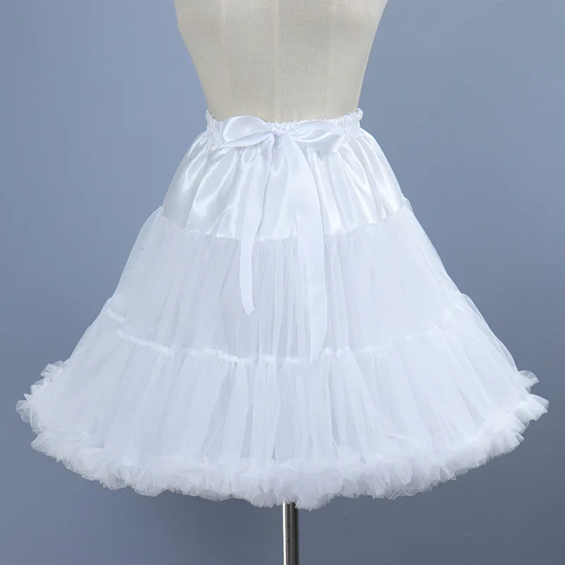 White Underskirt Shorts for Women Fluffy Tulle Skirt Petticoat Puffy Underskirt Support Dresses Girls