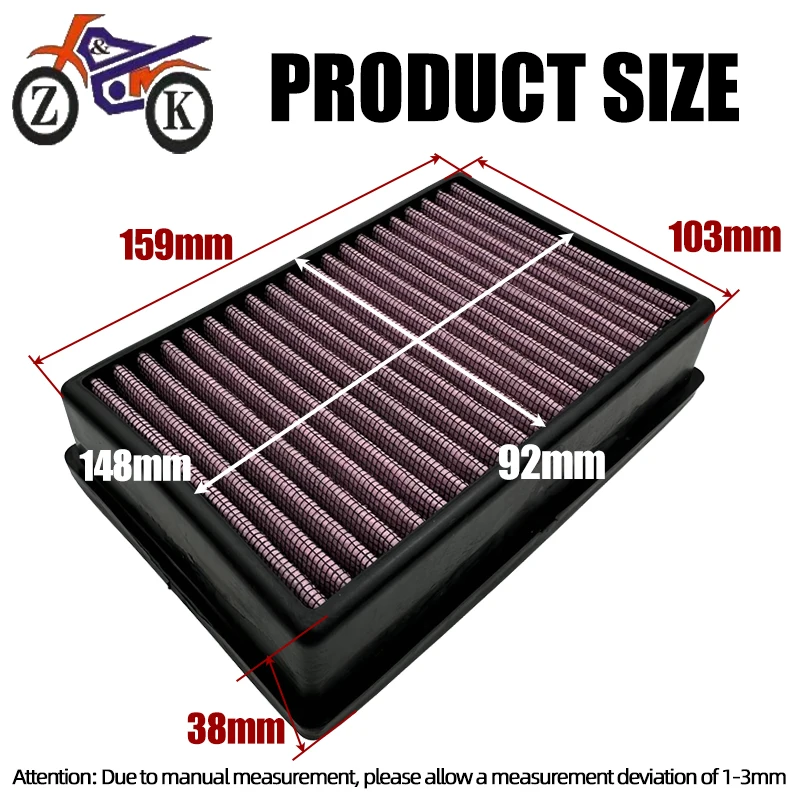 Motorcycle Intake Air Filter 13727726799 For BMW R1200GS R1250GS Adventure RT RS LC Boxer Twin 2013-2024 Engine Air Cleaner