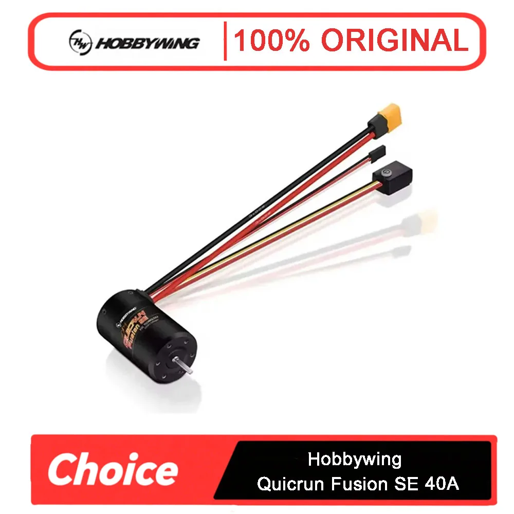 

Hobbywing Quicrun Fusion SE 40A ESC + мотор 1200/1800KV водонепроницаемый комбинированный для 1/10 1/8 RC гусеничных автомобилей