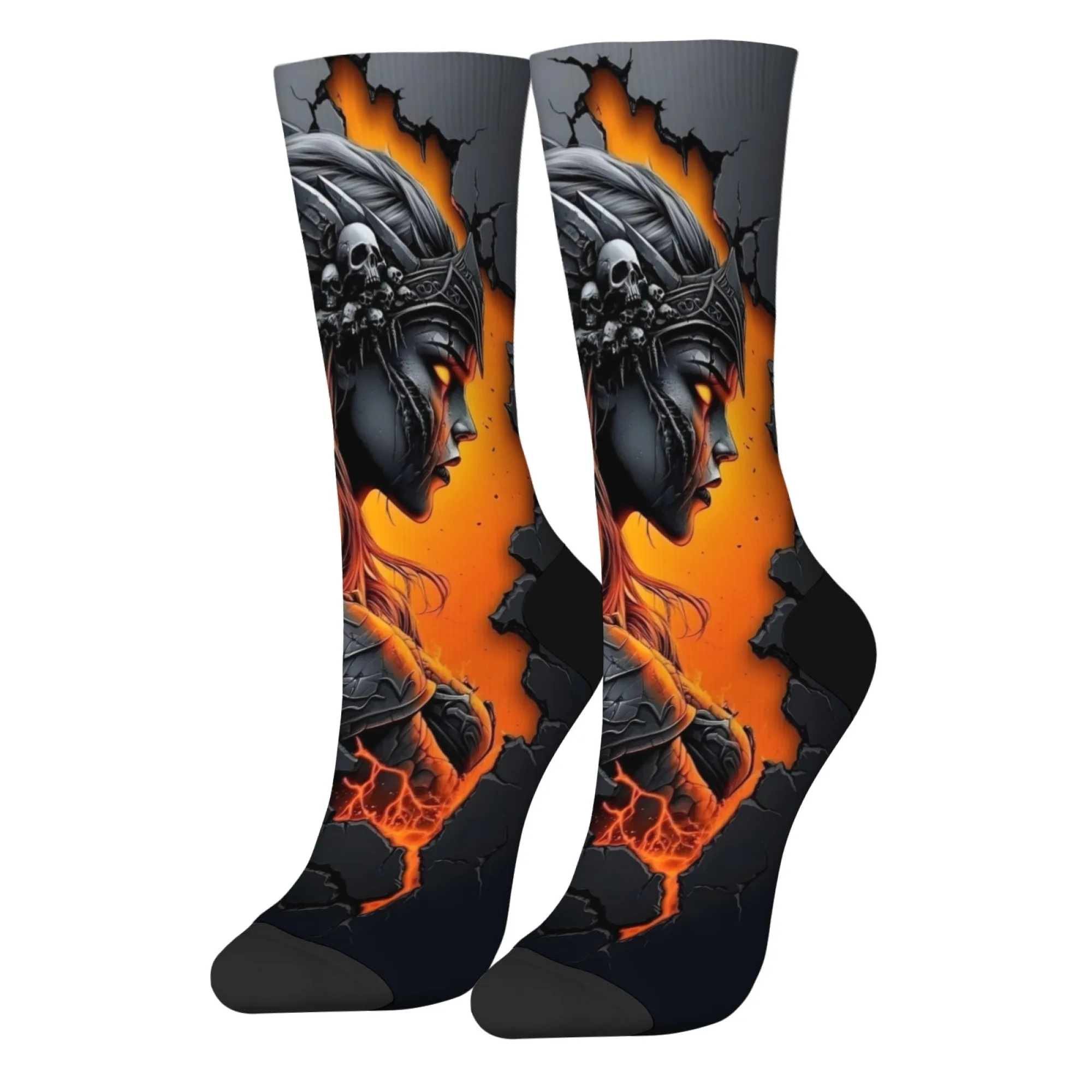 الظلام فايكنغ المحارب الرجعية موضة الرجال الجوارب تنفس عدم الانزلاق جوارب رياضية غير رسمية الجدة مجنون الهيب هوب جوارب بأشكال مضحكة هدية #2