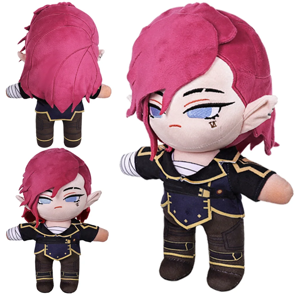 Fantasia 27 cm Carino Caitlyn Mascotte Peluche Gioco LoL Cosplay Figurine Puntelli Donna Uomo Regali Halloween Carnevale Party Decor