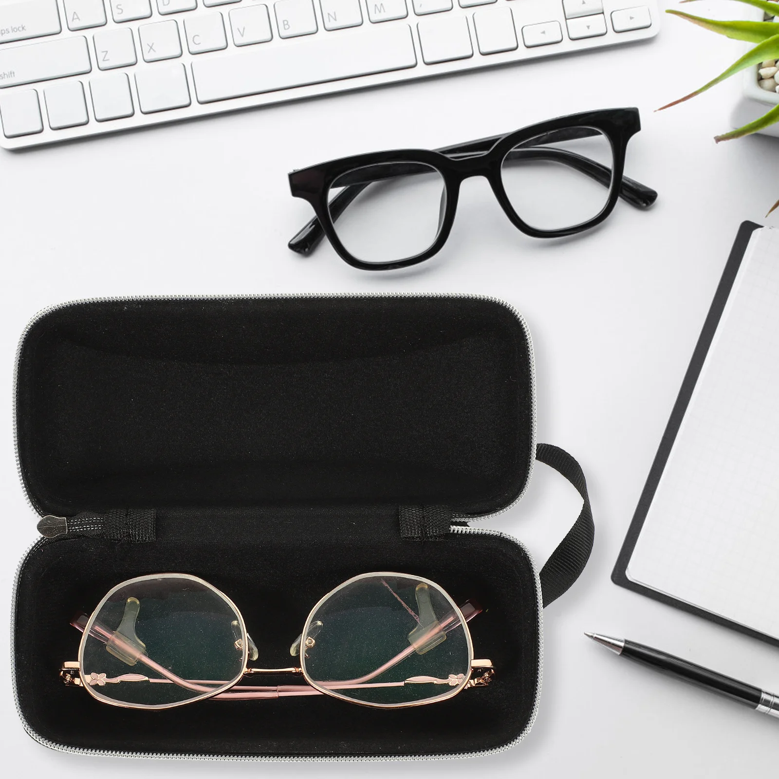 

1pc Eyeglasses Eva Eva Glasses Case Zipper Glasses Box Lightweight Protector Eyeglasses Case For Sunglasses Eyewear