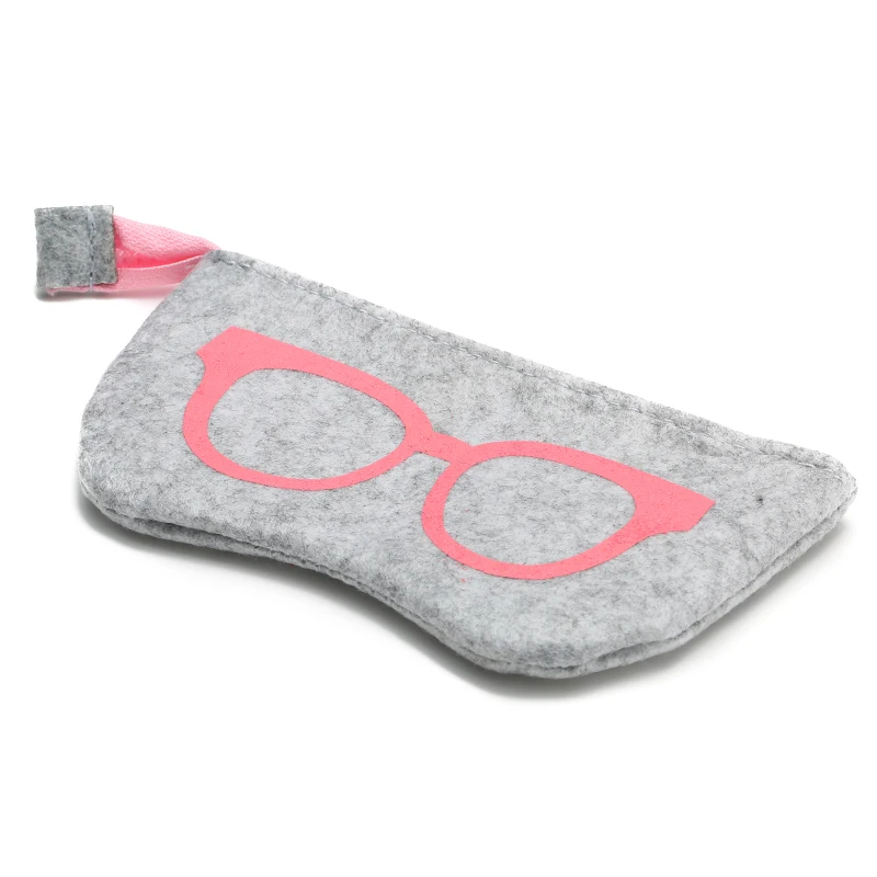 5 Colors Unisex Cosmetic Bag Portable Wool Felt Cloth Glasses Bag Eyeglasses Cases Sunglass Pen Students Unisex Storage Bags