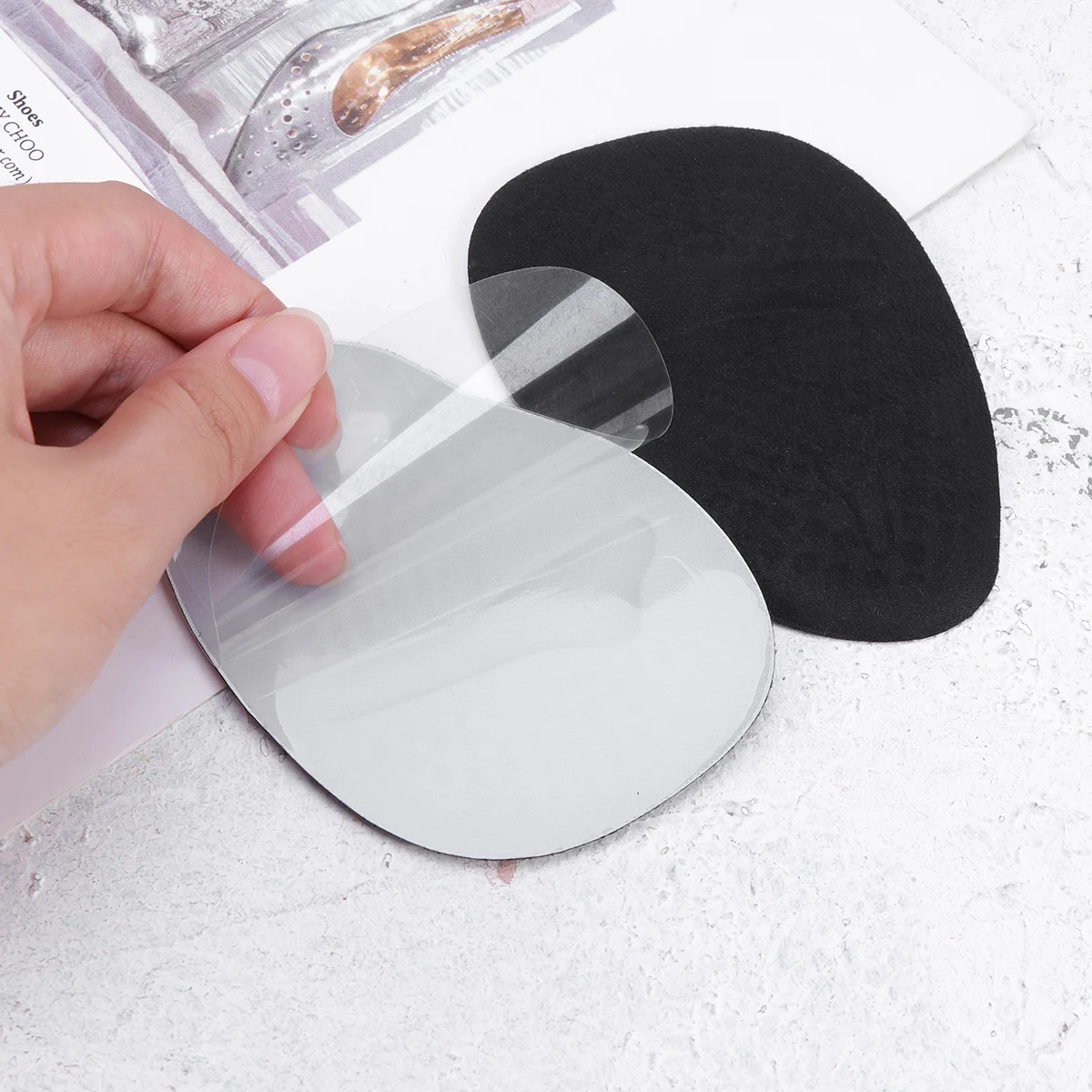 

2 Pair Non-slip Insoles High Heel Gel Pad Forefoot Black Breathable Shock Absorbing Pressure Relief Foot Care Tools Gel Insole