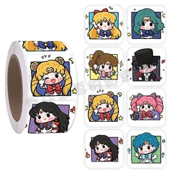 Sailor Moon Cute Stickers Art Envelope Hand Party Accounting Supplies Decoration Anime Kawaii Paster Stationery Kids Toys Gift