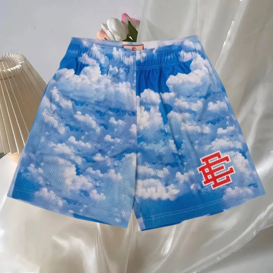 الأساسية قصيرة مدينة نيويورك SKYLINE رياضة الرجال السراويل غير رسمية اللياقة البدنية السراويل الرياضية الصيف تجريب شبكة السراويل رجل السراويل