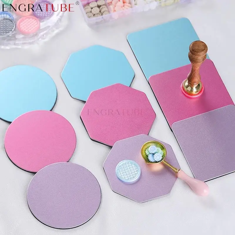 

Sealing Wax Stamp Aluminum Alloy + EVA Pads Foam Non-stick Mat For DIY Wedding Birthday Party Invitation Sealing Wax Tools