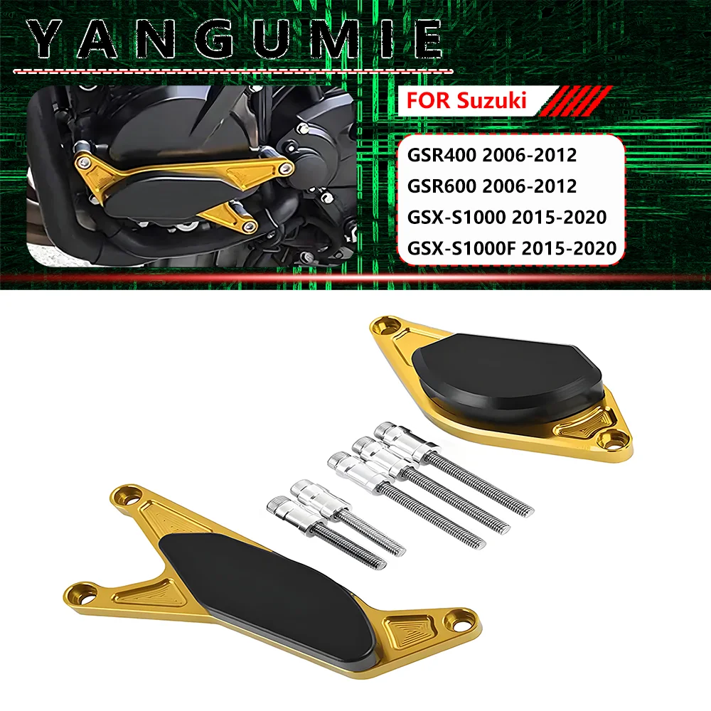 Replaceable POM Slider Crash Pad Set for Suzuki GSX-S1000/F GSR400 GSR600, Motorcycle Tuning Durable Frame Protector Parts