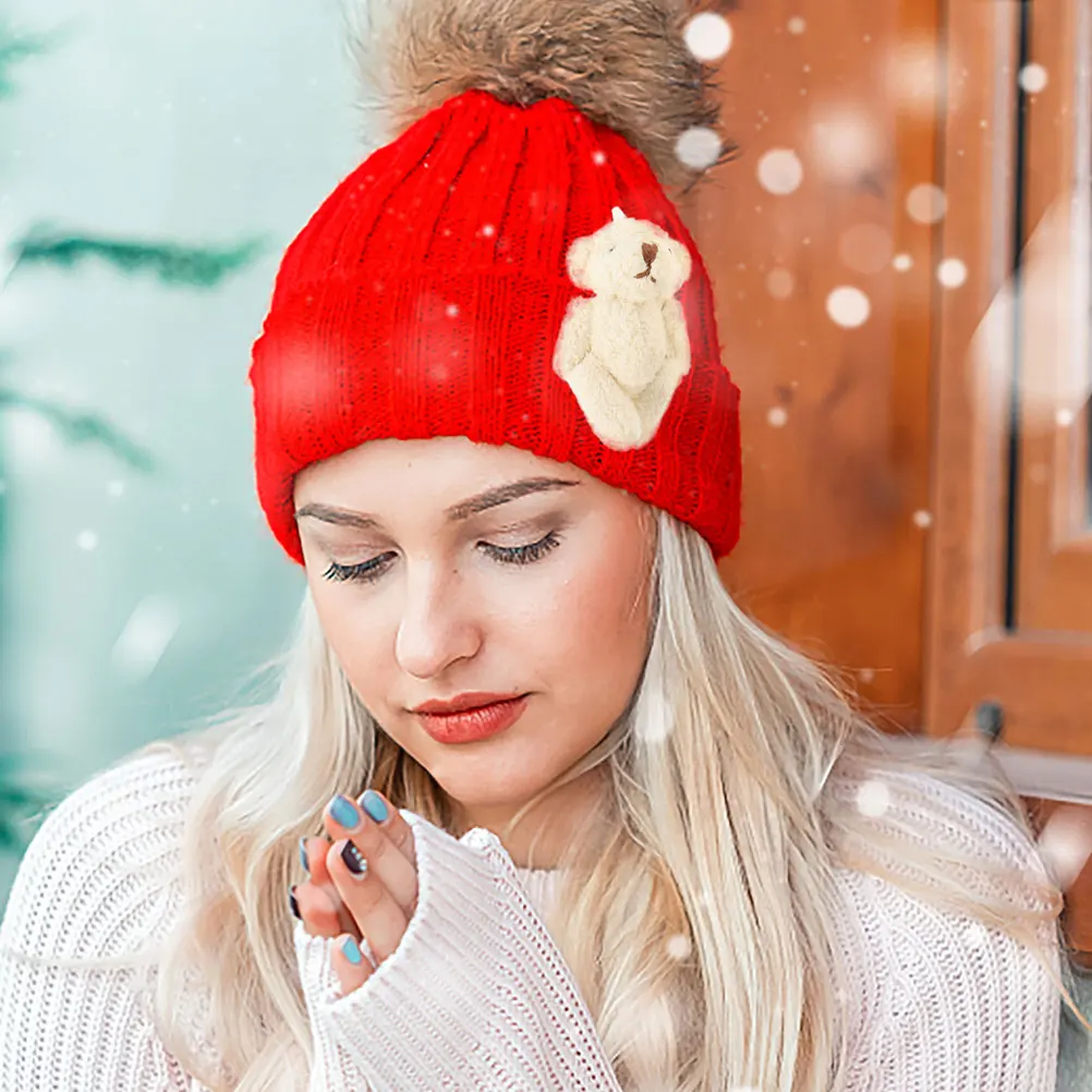 

10Pcs Pearl Fleece Bear Charms DIY Clothing Decor for T-Shirts Bags Hats Scarves Sewing Craft Projects Cute Animal Ornament