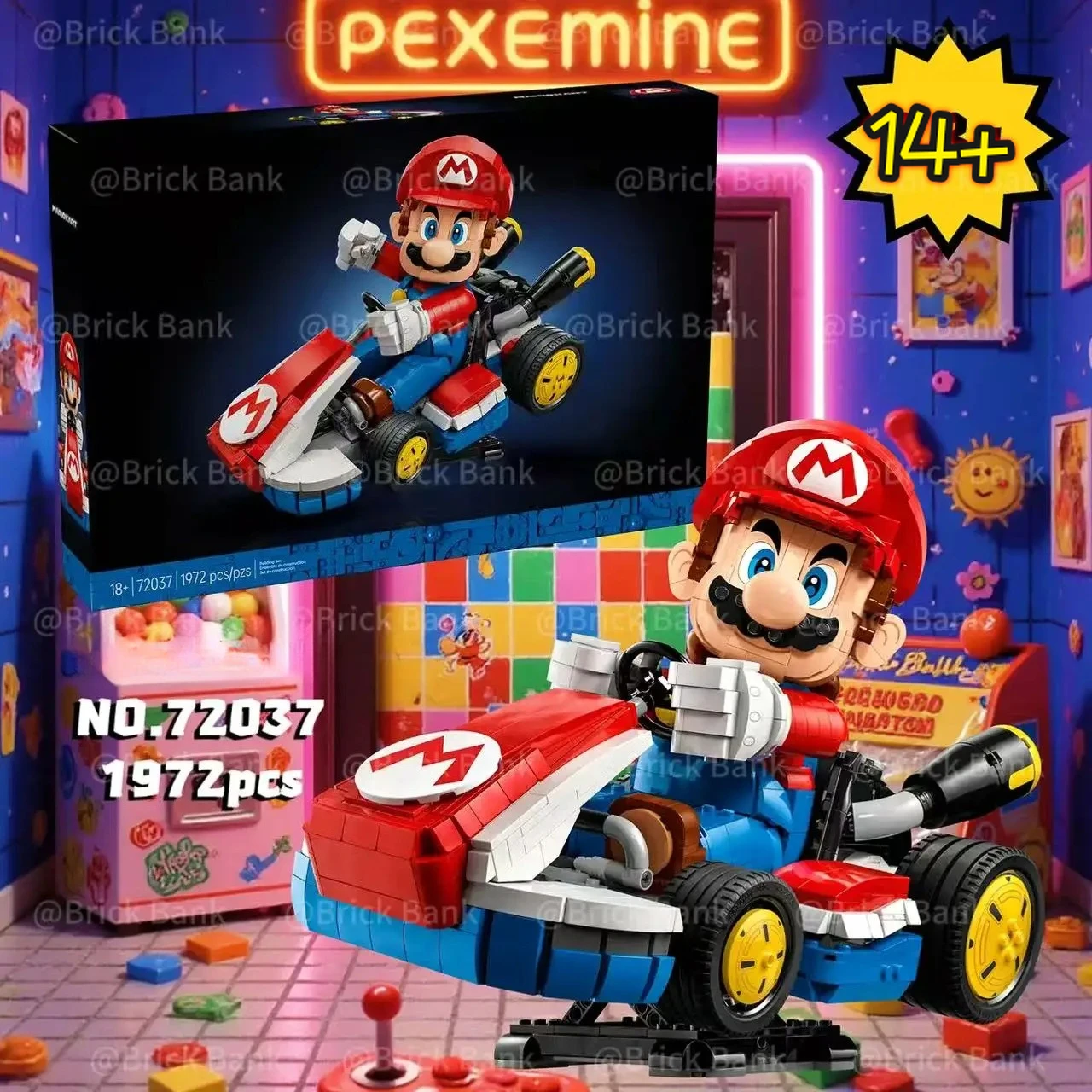 

Новый конструктор Disney 72037 Mario Kart: игрушка-конструктор в игровой тематике, подарок для фанатов на день рождения, Рождество и другие праздники