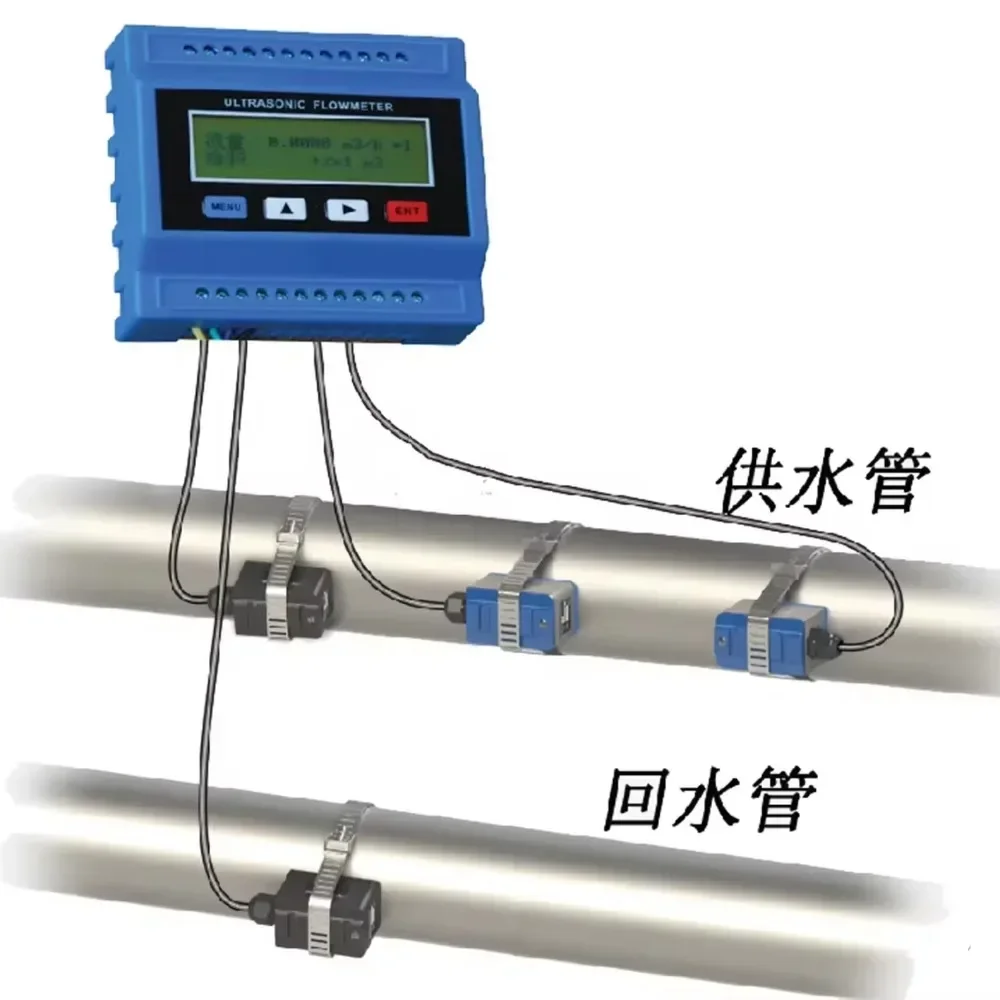 Portable 4-20mA handheld ultrasonic flowmeter DN15-DN100