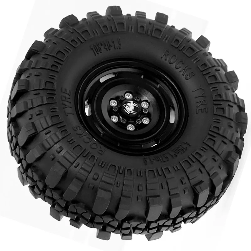 B05C-4PCS Beadlock Felgenreifen-Set 1,9 Zoll für 1:10 RC Rock Crawler Axial SCX10 TRX-4 Traxxas Upgraded RC Truck Wheel