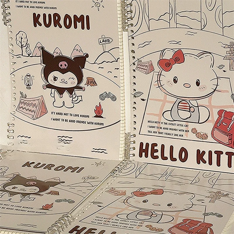 Sanrio Kawaii B5 Loose-leaf Book Hello Kitty Kuromi Large Capacity Stationery Supplies Daily Planner Notebook School Supplies