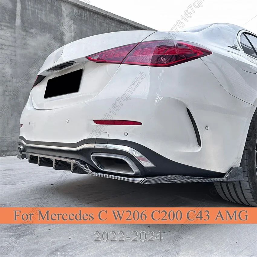 

Rear Bumper Diffuser Lip For Mercedes Benz C Class W206 C200 C43 AMG 2022-2024 Accessories Spoiler Exterior Parts