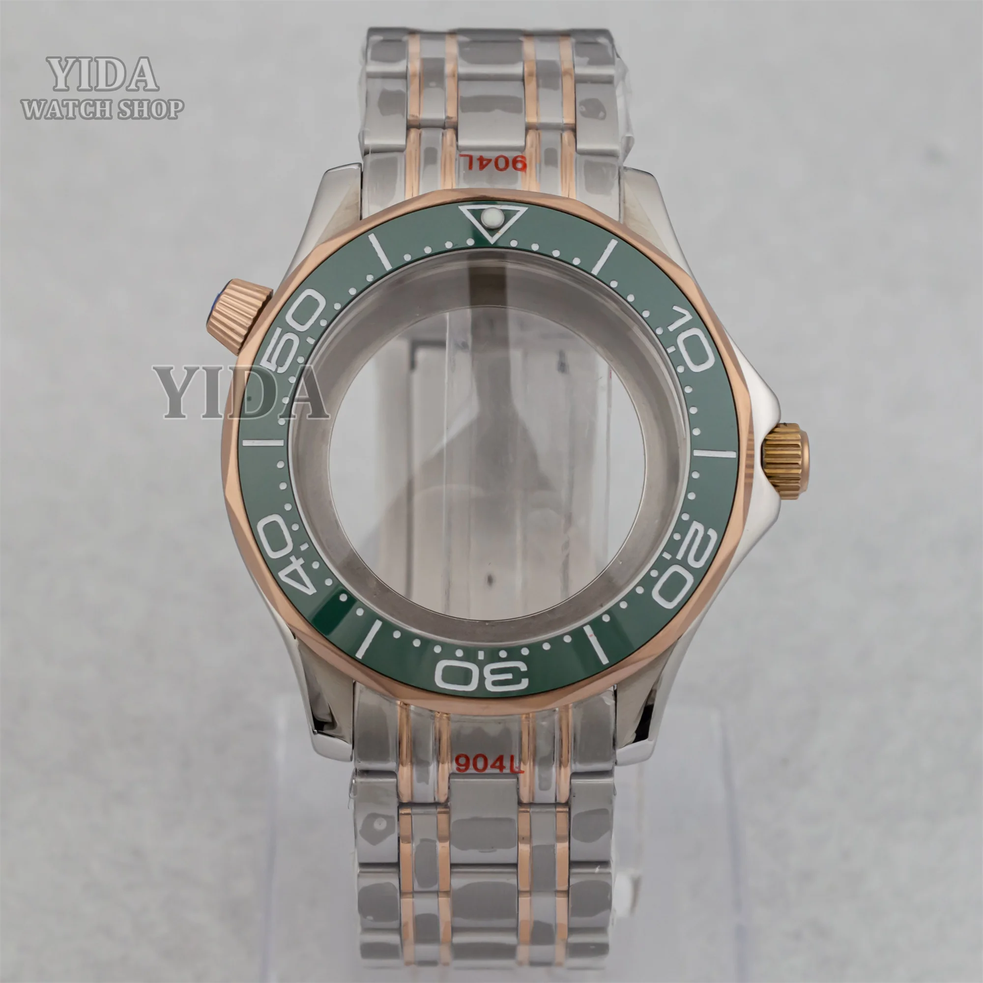 Para Seamaster 300 funda de reloj NH35 de 41MM pulsera de acero inoxidable 10ATM resistente al agua ajuste NH36 accesorios de reloj de movimiento reemplazar