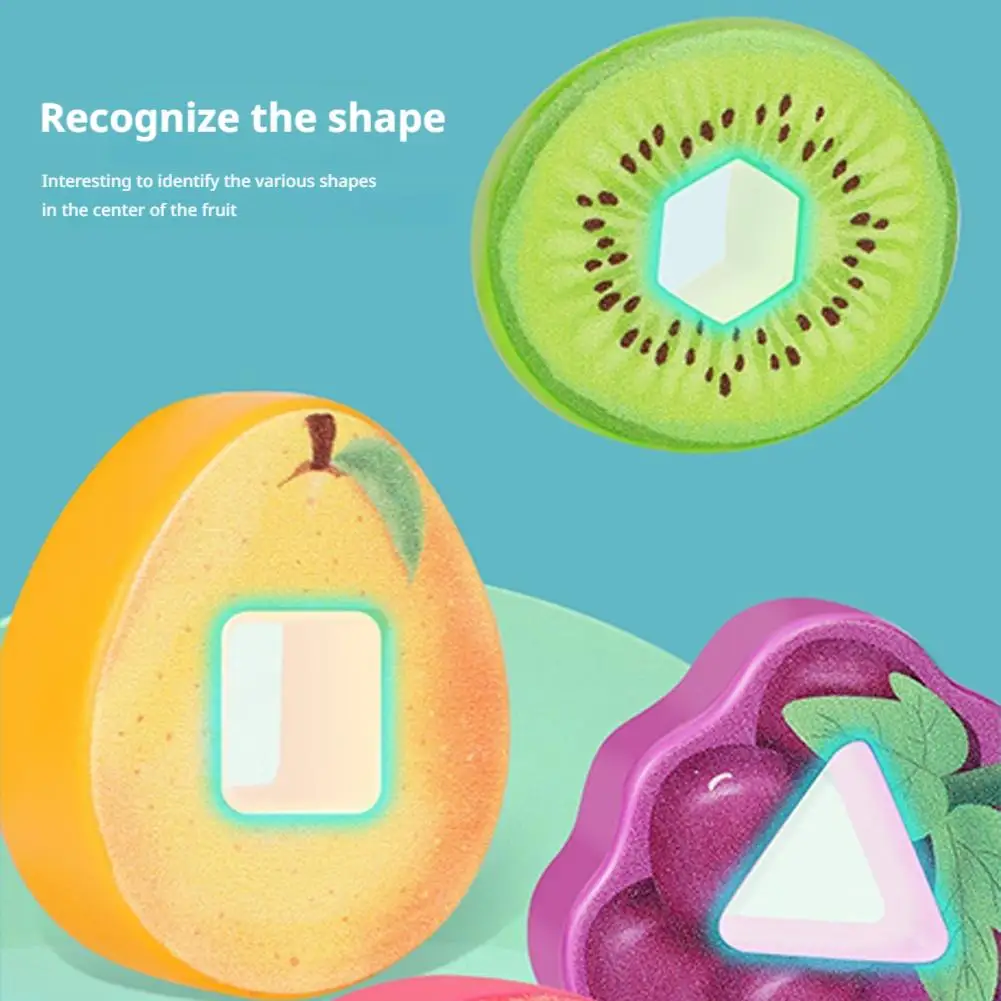 Baby Toys Shape Color Sorter, Fruits Lacing Beads for Early Learning Fine Motor Skills Training, Birthday Gifts 1-3 Years Old