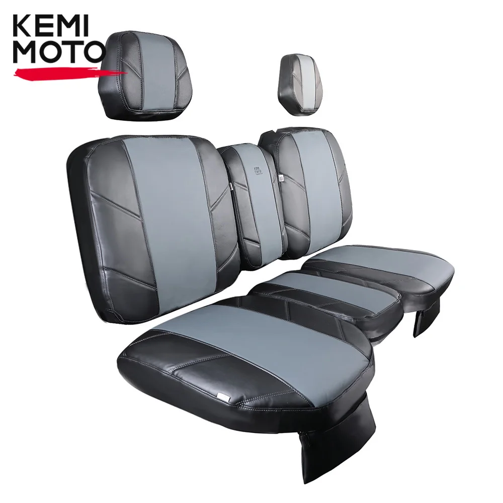 

KEMIMOTO UTV for Can Am Defender HD7 HD9 HD10 PRO 6X6 DPS 2/4 Doors Waterproof Seat Cushions Set w/Headrest Cover Leather