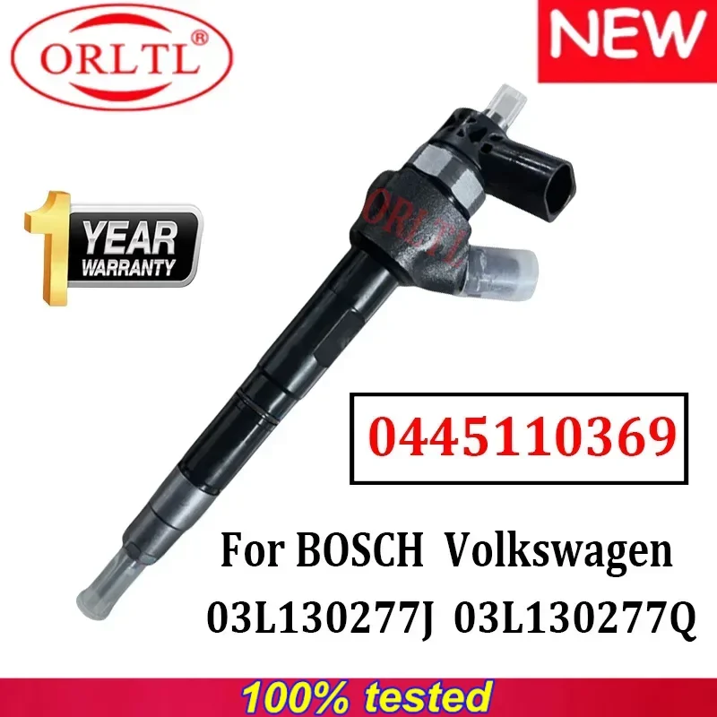 NUEVO Inyector de Combustible Diésel 0445110369 para Audi A1 VW Amarok 0445110368 03L 130 277 J Nuevo 03L 130 277J 03L130277J 0986435166 ORLTL