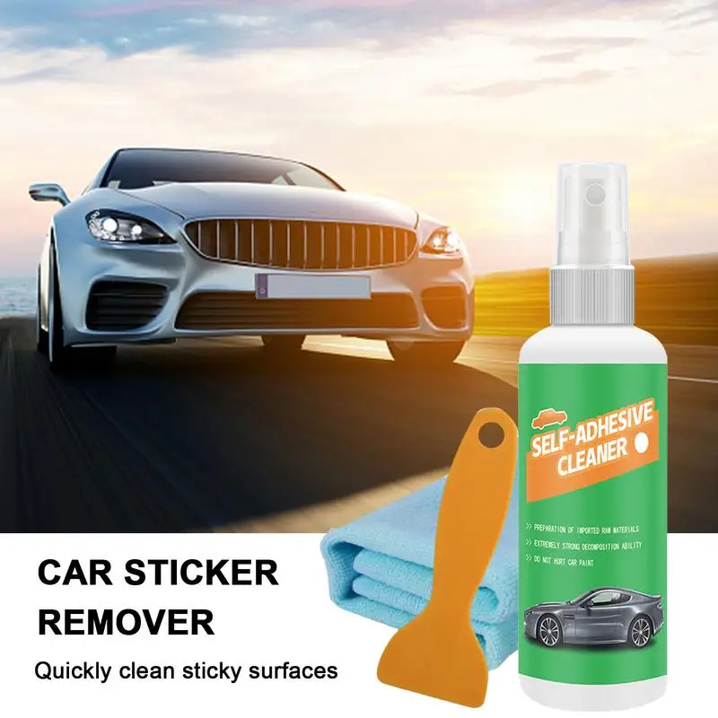 100ml Car Sticker Remover Kits Sticky Residue Removal Car Glass Label Cleaner Adhesive Glue Spray for Porcelain Ceramics Metal