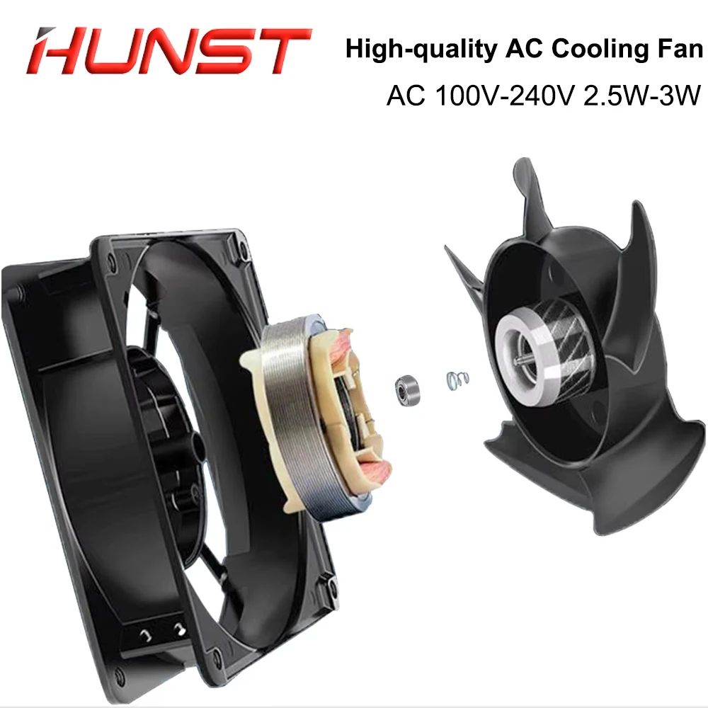 HUNST CN8025E2HB 80*80*25 مللي متر 100 ~ 240 فولت تيار متردد 2.5 واط-3 واط مروحة تبريد صناعية عالية الجودة #4