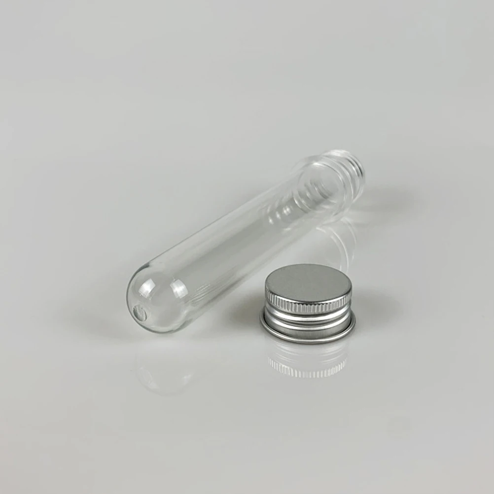 20pcs Test Tube Bottle Clear Transparent Plastic Candy Holders Leak Proof Screw Cap Containers for Party Favors Wedding
