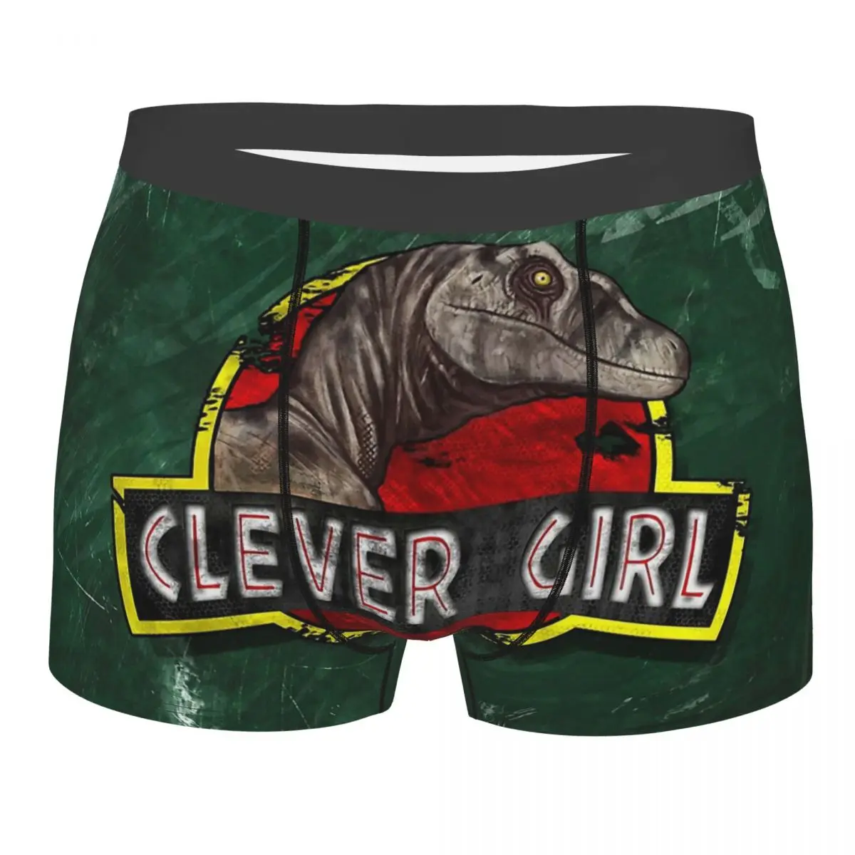 Clever Girl Men Boxer Briefs Underpants Dinosaur Dinosaurs Highly Breathable High Quality Birthday Gifts