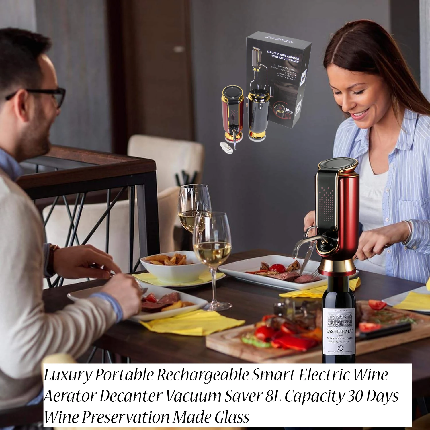 4-in-1 ONEMULTI-FUNCTION Aeration, Decanter Dispenser, Preserver Durable Design Waterproof Efficient Decanting Rationing