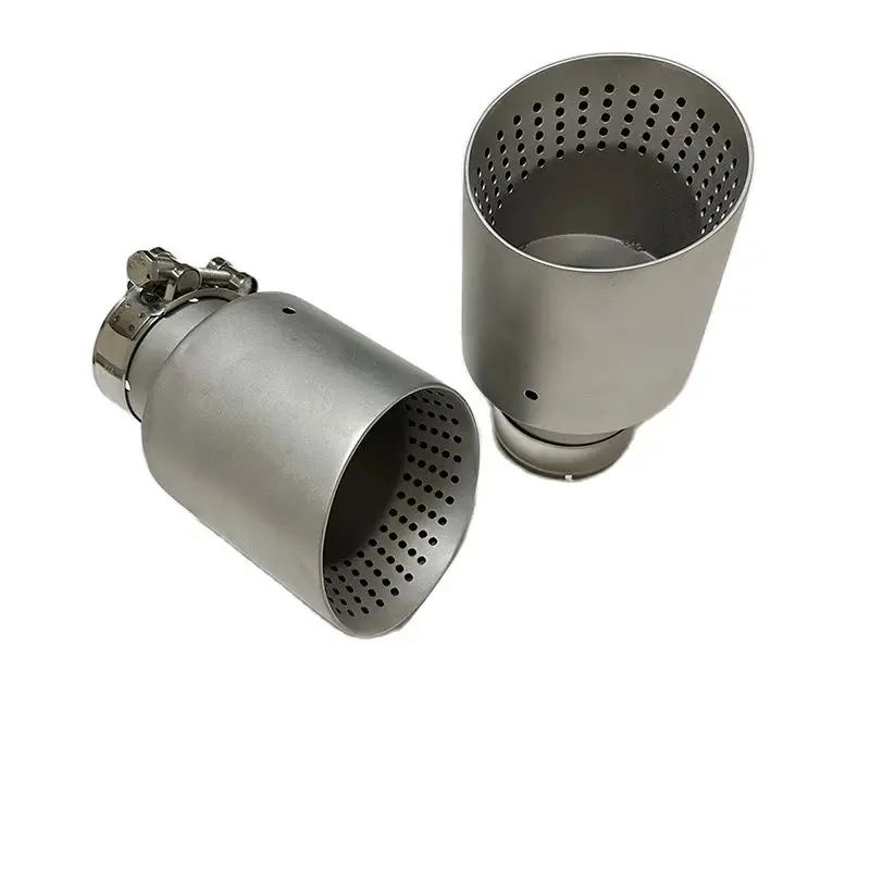 1 Pcs Matte Stainless Steel Car Exhaust Tip System Pipe Universal Exhaust Tip For VW GTI MK7 Golf7 Nozzle 60MM 63mm Muffler Tip