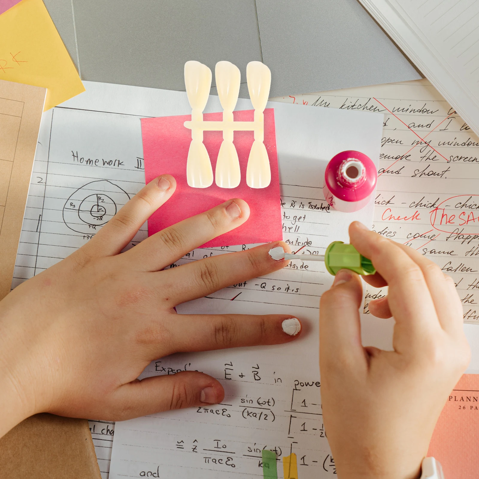 

480pcs 2 Sets Nail Practice Templates Premium Portable Manicure Training Pieces For Salon Home Use Fake Nails Kit Nail Art Tools