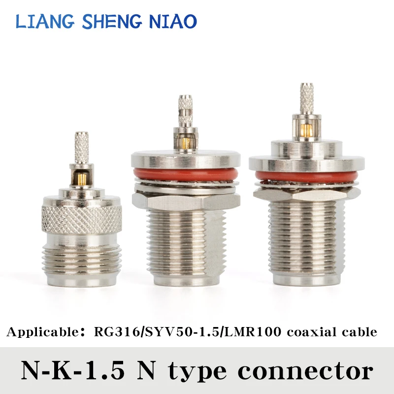 

N type series joint N-K-1.5 Female plug N Rf line joint feeder joint Coaxial cable plug Communications cabinets N type connector