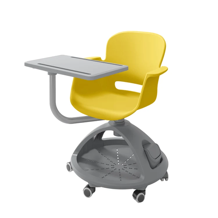 

Modern University College School Classroom Students Seating Furniture Students Wheels Plastic With Writing Table Training Chair