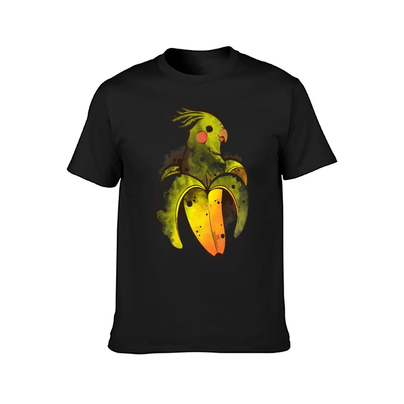 Banana parrot T-Shirt for a boy cute tops Aesthetic clothing mens t shirt graphic