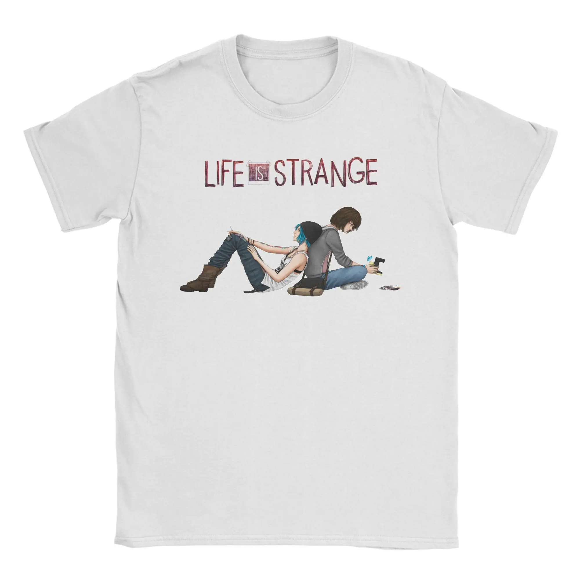 

Men's T-Shirt Life Is Strange Funny Cotton Tee Shirt Short Sleeve Butterfly Chloe Max Game T Shirt O Neck Clothes Unique