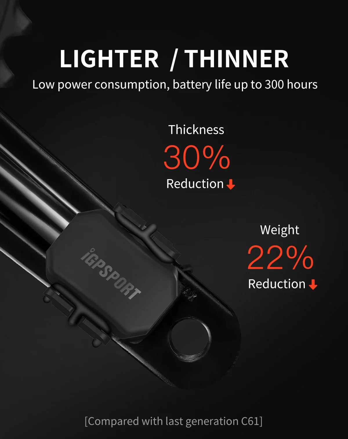 IGPSPORT IGS Geschwindigkeitssensor Trittfrequenzsensor HR40 Herzsensor S80 SPD70 CAD70 Computersensor Halter Halterung Fahrradzubehör – Detail 4