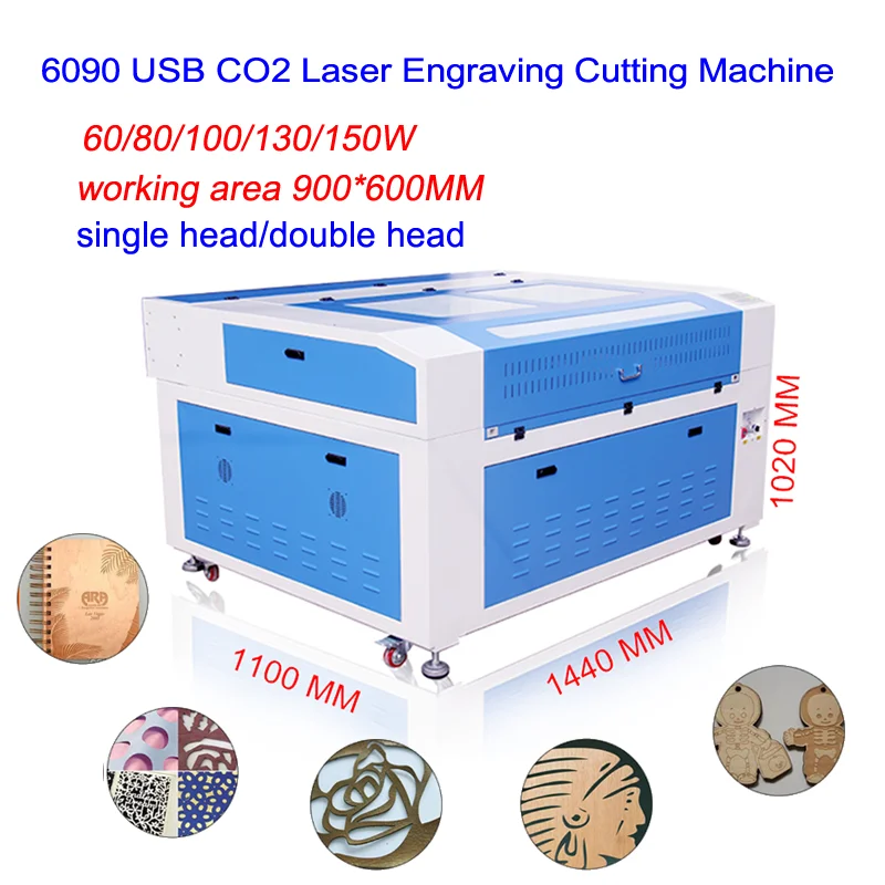 LY DSP6090 9060 USB CO2 Laser Engraving Cutting Machine RUIDA Touch Screen Offline Working System RDC6445G Optional  Water Chill