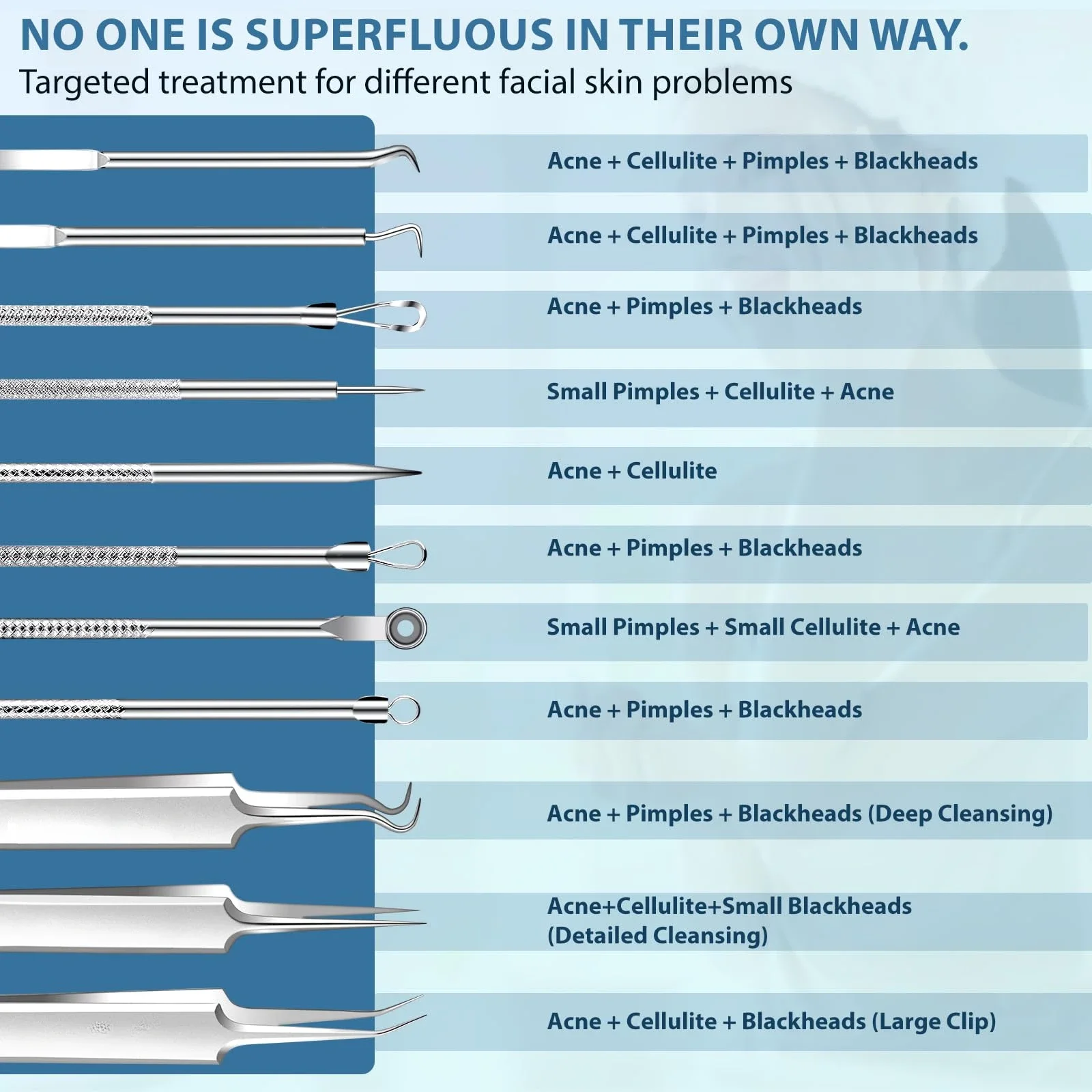 11Pc プロフェッショナルにきび面皰抽出ツールにきび除去にきびポッパーツールキットにきび白ニキビにきび除去鼻顔