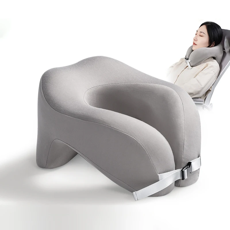 Almohada de viaje en forma de U de espuma de memoria pura, almohada Cervical para avión, oficina, siesta, vuelo, dormir, cabeza, soporte para el cuello