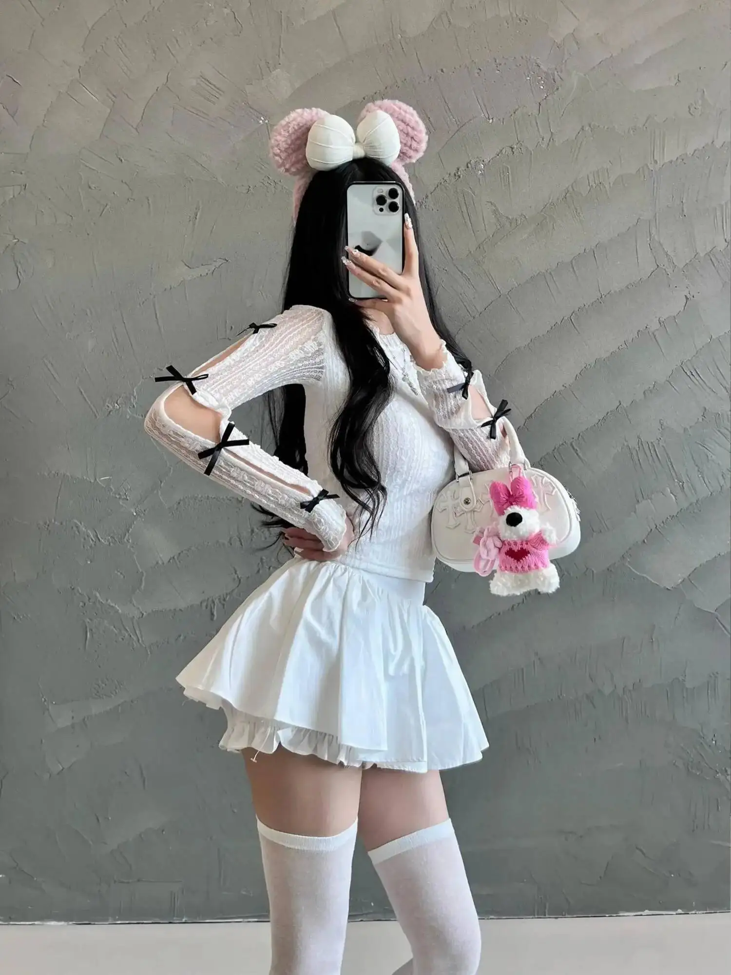 Boog Innerlijke Bodem Wit Ontwerp T-shirt Hoge Kant Top Vrouwen T-shirt Mode Vrouwen Tees 2025 Nieuwe Zoete Mode Vrouwen UU2I