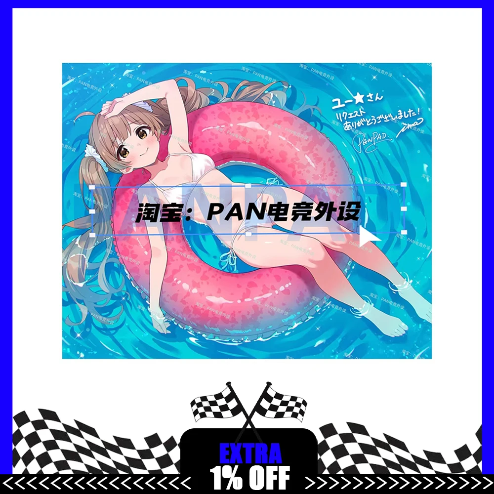 PAN Esports Rika Hoshizora Glass Mousepad Smooth and Speed Mouse Pad Coating Full Coverage Primer For APEX CSGO PC Accessories